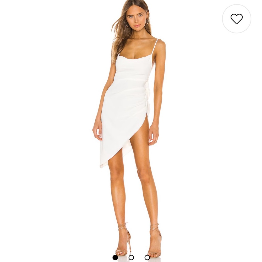 Amanda Uprichard Cream Asymmetrical Bodycon Dress